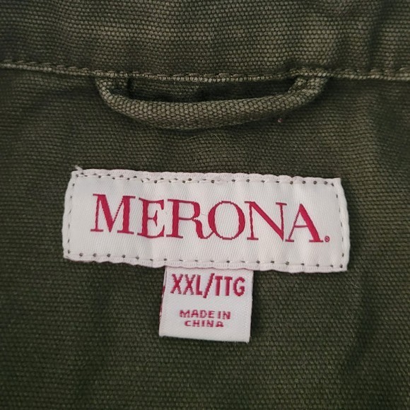 MERONA Dark‎ Green Womens Plus Size XXL 100% Cotton Military Style Jacket - Picture 4 of 10